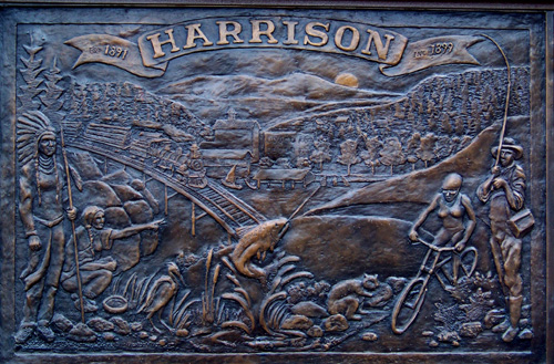 Metal plaque illustrates 100 years of Harrison Idaho